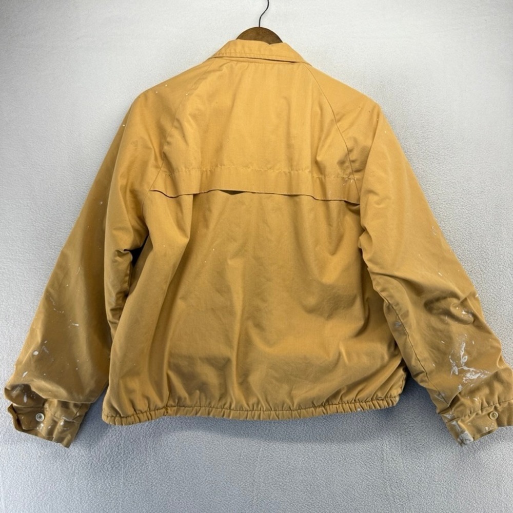 Vintage Nortex Jacket Mens Large Tan Fleece Lined Bomber Dacron Paint Stains 60s - Picture 10 of 10
